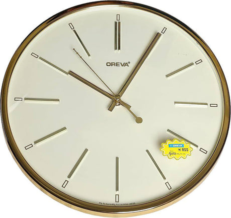 OREVA Round Analog Wall Clock 30cm, Golden/Ivory, AQ - 1497SS - Al Kabayel Discount CentreOREVA Round Analog Wall Clock 30cm, Golden/Ivory, AQ - 1497SSWall ClocksOREVAAl Kabayel Discount Centre