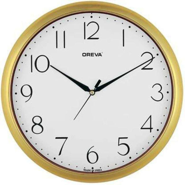 OREVA Round Wall Analog Clock 17.5cm, Golden, AQ - 1937 - Al Kabayel Discount CentreOREVA Round Wall Analog Clock 17.5cm, Golden, AQ - 1937Wall ClocksOREVAAl Kabayel Discount Centre