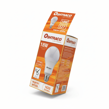 Oshtraco E27 LED Bulb 18W, Warm White - Al Kabayel Discount CentreOshtraco E27 LED Bulb 18W, Warm WhiteLight BulbsOSHTRACOAl Kabayel Discount Centre