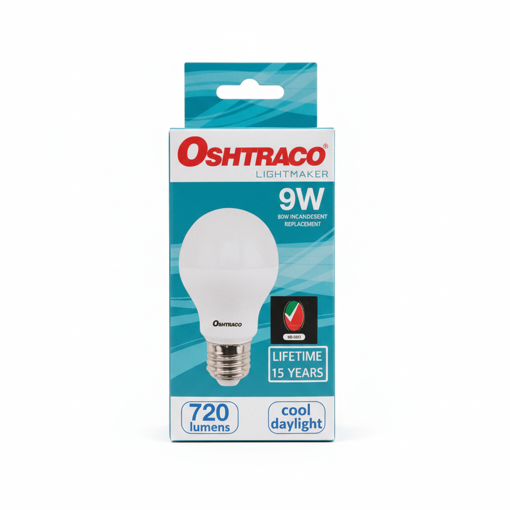 Oshtraco E27 LED Bulb 9W, Cool Day Light - Al Kabayel Discount CentreOshtraco E27 LED Bulb 9W, Cool Day LightLight BulbsOSHTRACOAl Kabayel Discount Centre