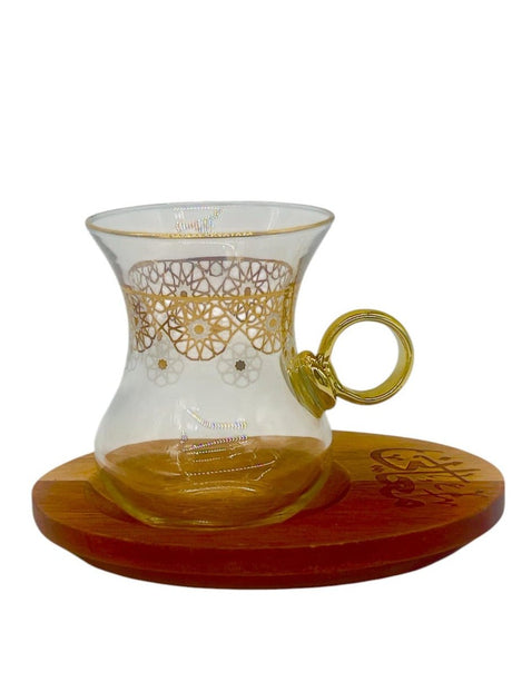 OTANTIC 6pcs Tea Cup and Saucer Set 130ml, Glass Cup & Wooden Saucers - Al Kabayel Discount CentreOTANTIC 6pcs Tea Cup and Saucer Set 130ml, Glass Cup & Wooden SaucersTea SetsOTANTICAl Kabayel Discount Centre