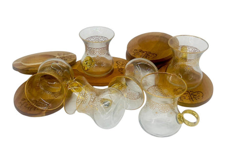 OTANTIC 6pcs Tea Cup and Saucer Set 130ml, Glass Cup & Wooden Saucers - Al Kabayel Discount CentreOTANTIC 6pcs Tea Cup and Saucer Set 130ml, Glass Cup & Wooden SaucersTea SetsOTANTICAl Kabayel Discount Centre
