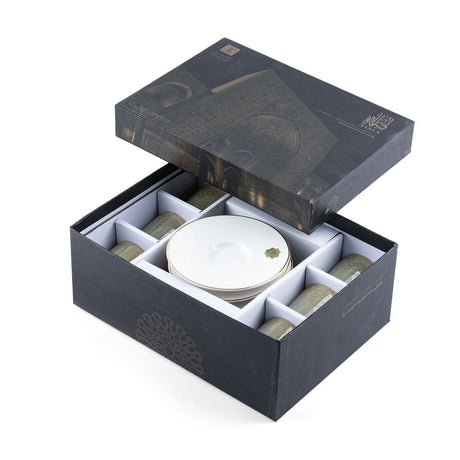 OTANTIC Asala 12pcs Coffee Set(6pcs Cup 100m, 6pcs Saucer), Olive+Gold - Al Kabayel Discount CentreOTANTIC Asala 12pcs Coffee Set(6pcs Cup 100m, 6pcs Saucer), Olive+GoldTea SetsOTANTICAl Kabayel Discount Centre
