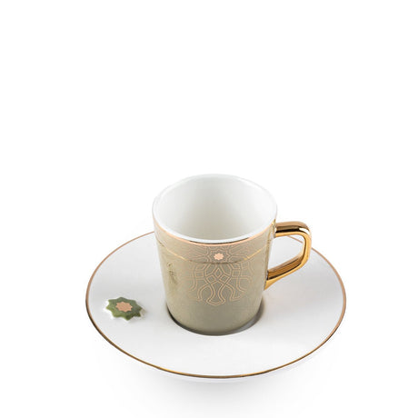 OTANTIC Asala 12pcs Coffee Set(6pcs Cup 100m, 6pcs Saucer), Olive+Gold - Al Kabayel Discount CentreOTANTIC Asala 12pcs Coffee Set(6pcs Cup 100m, 6pcs Saucer), Olive+GoldTea SetsOTANTICAl Kabayel Discount Centre