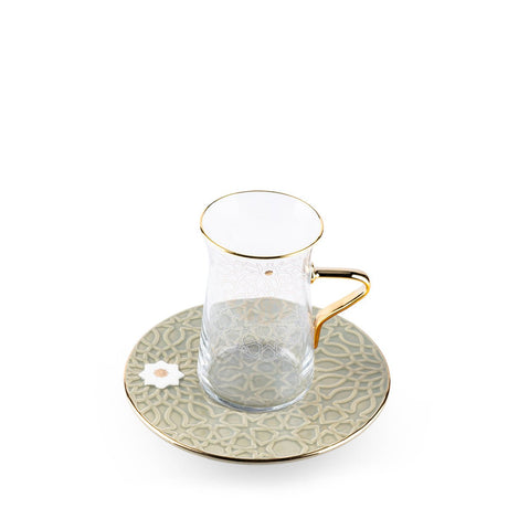 OTANTIC Asala 13pcs Coffee Set(6pcs Cup 150ml,1pc Sugar Pot and Lid, 6pcs Saucer), Beige+Gold - Al Kabayel Discount CentreOTANTIC Asala 13pcs Coffee Set(6pcs Cup 150ml,1pc Sugar Pot and Lid, 6pcs Saucer), Beige+GoldTea SetsOTANTICAl Kabayel Discount Centre