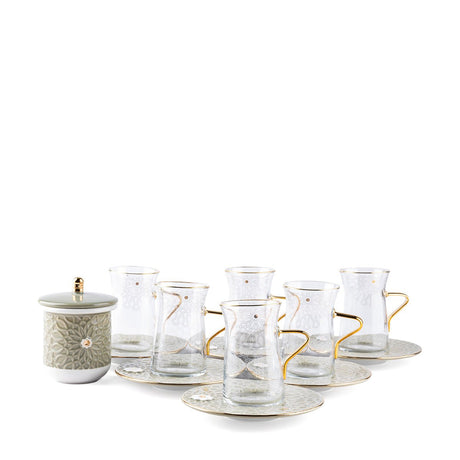 OTANTIC Asala 13pcs Coffee Set(6pcs Cup 150ml,1pc Sugar Pot and Lid, 6pcs Saucer), Beige+Gold - Al Kabayel Discount CentreOTANTIC Asala 13pcs Coffee Set(6pcs Cup 150ml,1pc Sugar Pot and Lid, 6pcs Saucer), Beige+GoldTea SetsOTANTICAl Kabayel Discount Centre