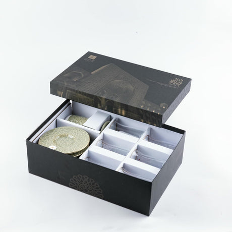 OTANTIC Asala 13pcs Coffee Set(6pcs Cup 150ml,1pc Sugar Pot and Lid, 6pcs Saucer), Olive+Gold - Al Kabayel Discount CentreOTANTIC Asala 13pcs Coffee Set(6pcs Cup 150ml,1pc Sugar Pot and Lid, 6pcs Saucer), Olive+GoldTea SetsOTANTICAl Kabayel Discount Centre