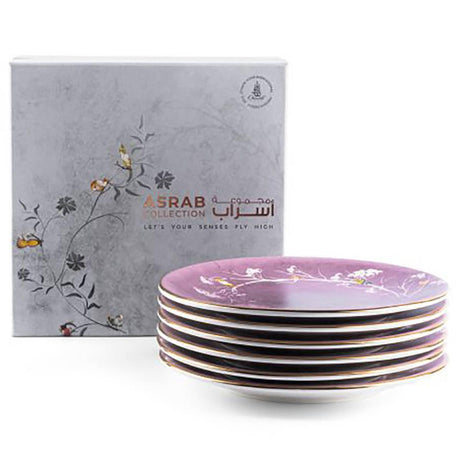 Otantic Asrab Porcelain 6pcs Dessert Plate Set 7.5", Purple - Al Kabayel Discount CentreOtantic Asrab Porcelain 6pcs Dessert Plate Set 7.5", PurplePlatesOTANTIKAl Kabayel Discount Centre