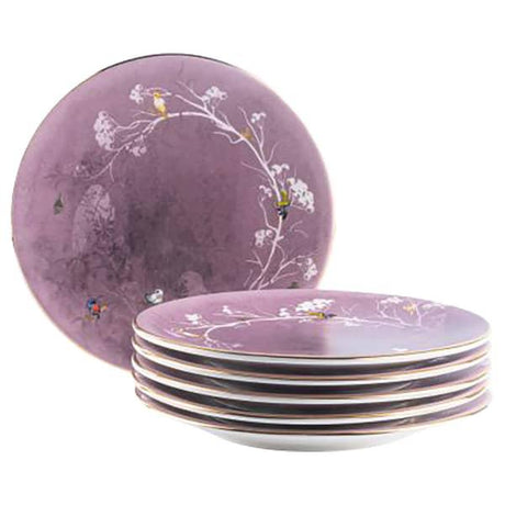 Otantic Asrab Porcelain 6pcs Dessert Plate Set 7.5", Purple - Al Kabayel Discount CentreOtantic Asrab Porcelain 6pcs Dessert Plate Set 7.5", PurplePlatesOTANTIKAl Kabayel Discount Centre