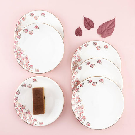 Otantic Lilac Porcelain 6pcs Dessert Plate Set 7.5", Pink/White - Al Kabayel Discount CentreOtantic Lilac Porcelain 6pcs Dessert Plate Set 7.5", Pink/WhitePlatesOTANTIKAl Kabayel Discount Centre