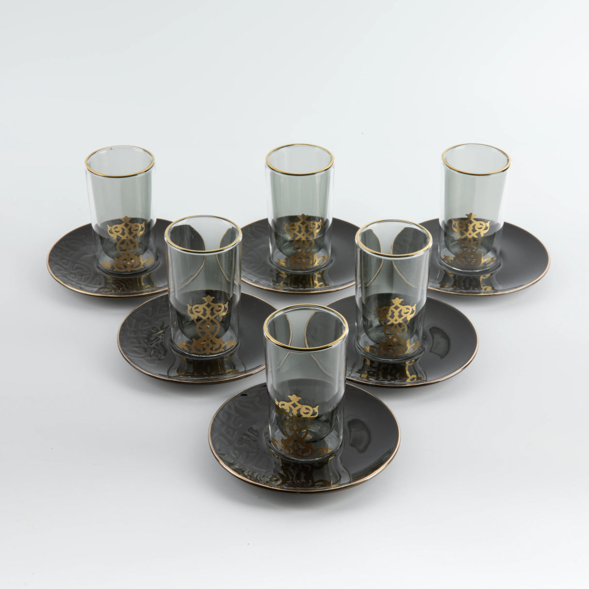 Otantic Naqsh 12pcs Glass Cup and Saucer Set - Black&Gold, ET2939 - Al Kabayel Discount CentreOtantic Naqsh 12pcs Glass Cup and Saucer Set - Black&Gold, ET2939Tea SetsOTANTIKAl Kabayel Discount Centre