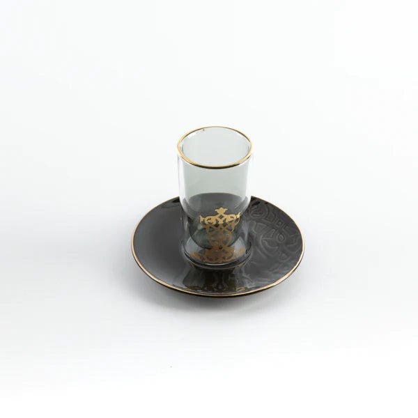 Otantic Naqsh 12pcs Glass Cup and Saucer Set - Black&Gold, ET2939 - Al Kabayel Discount CentreOtantic Naqsh 12pcs Glass Cup and Saucer Set - Black&Gold, ET2939Tea SetsOTANTIKAl Kabayel Discount Centre