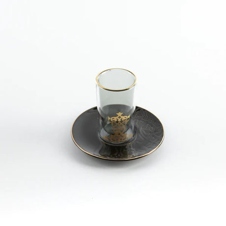 Otantic Naqsh 12pcs Glass Cup and Saucer Set - Black&Gold, ET2939 - Al Kabayel Discount CentreOtantic Naqsh 12pcs Glass Cup and Saucer Set - Black&Gold, ET2939Tea SetsOTANTIKAl Kabayel Discount Centre
