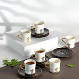 Otantic Naqsh 12pcs Porcelain Tea Set, 6pcs Cups 200ml + 6pcs Saucer, Black/White/Gold, ET2954 - Al Kabayel Discount CentreOtantic Naqsh 12pcs Porcelain Tea Set, 6pcs Cups 200ml + 6pcs Saucer, Black/White/Gold, ET2954Tea SetsOTANTIKAl Kabayel Discount Centre