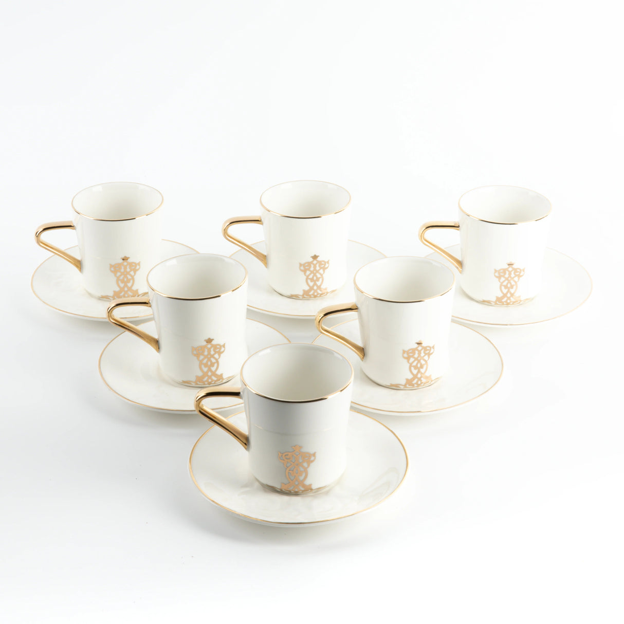 Otantic Naqsh 12pcs Porcelain Tea Set, 6pcs Cups 200ml + 6pcs Saucer, White/Gold, ET2950 - Al Kabayel Discount CentreOtantic Naqsh 12pcs Porcelain Tea Set, 6pcs Cups 200ml + 6pcs Saucer, White/Gold, ET2950Tea SetsOTANTIKAl Kabayel Discount Centre