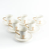 Otantic Naqsh 12pcs Porcelain Tea Set, 6pcs Cups 200ml + 6pcs Saucer, White/Gold, ET2950 - Al Kabayel Discount CentreOtantic Naqsh 12pcs Porcelain Tea Set, 6pcs Cups 200ml + 6pcs Saucer, White/Gold, ET2950Tea SetsOTANTIKAl Kabayel Discount Centre