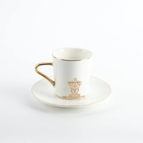 Otantic Naqsh 12pcs Porcelain Tea Set, 6pcs Cups 200ml + 6pcs Saucer, White/Gold, ET2950 - Al Kabayel Discount CentreOtantic Naqsh 12pcs Porcelain Tea Set, 6pcs Cups 200ml + 6pcs Saucer, White/Gold, ET2950Tea SetsOTANTIKAl Kabayel Discount Centre