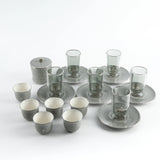 Otantic Naqsh 19pcs Tea & Arabic Coffee Set, 6pcs Double Glass Cups 130ml + 6pc Saucers + 6pcs Arabic Coffee Cup 80ml +1pc Sugar Pot 250ml, Grey/Silver, ET2943 - Al Kabayel Discount CentreOtantic Naqsh 19pcs Tea & Arabic Coffee Set, 6pcs Double Glass Cups 130ml + 6pc Saucers + 6pcs Arabic Coffee Cup 80ml +1pc Sugar Pot 250ml, Grey/Silver, ET2943Tea SetsOTANTIKAl Kabayel Discount Centre