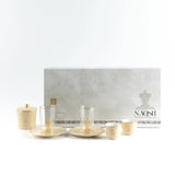 Otantic Naqsh 19pcs Tea & Arabic Coffee Set, 6pcs Double Glass Cups 130ml + 6pc Saucers + 6pcs Arabic Coffee Cup 80ml +1pc Sugar Pot 250ml, Ivory/Gold, ET2942 - Al Kabayel Discount CentreOtantic Naqsh 19pcs Tea & Arabic Coffee Set, 6pcs Double Glass Cups 130ml + 6pc Saucers + 6pcs Arabic Coffee Cup 80ml +1pc Sugar Pot 250ml, Ivory/Gold, ET2942Tea SetsOTANTIKAl Kabayel Discount Centre
