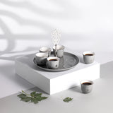 Otantic Naqsh 7pcs Porcelain Arabic Coffee Set, 6pcs Cups 80ml +1pc Standwith Handle, Grey/Silver, ET2968 - Al Kabayel Discount CentreOtantic Naqsh 7pcs Porcelain Arabic Coffee Set, 6pcs Cups 80ml +1pc Standwith Handle, Grey/Silver, ET2968Tea SetsOTANTIKAl Kabayel Discount Centre