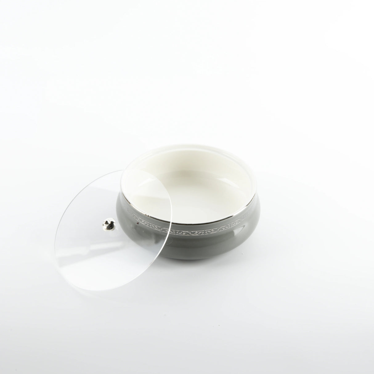 Otantic Naqsh Ceramic Dates Bowl with Lid 17cm*6cm, Grey/Silver - ET2978 - Al Kabayel Discount CentreOtantic Naqsh Ceramic Dates Bowl with Lid 17cm*6cm, Grey/Silver - ET2978BowlsOTANTIKAl Kabayel Discount Centre