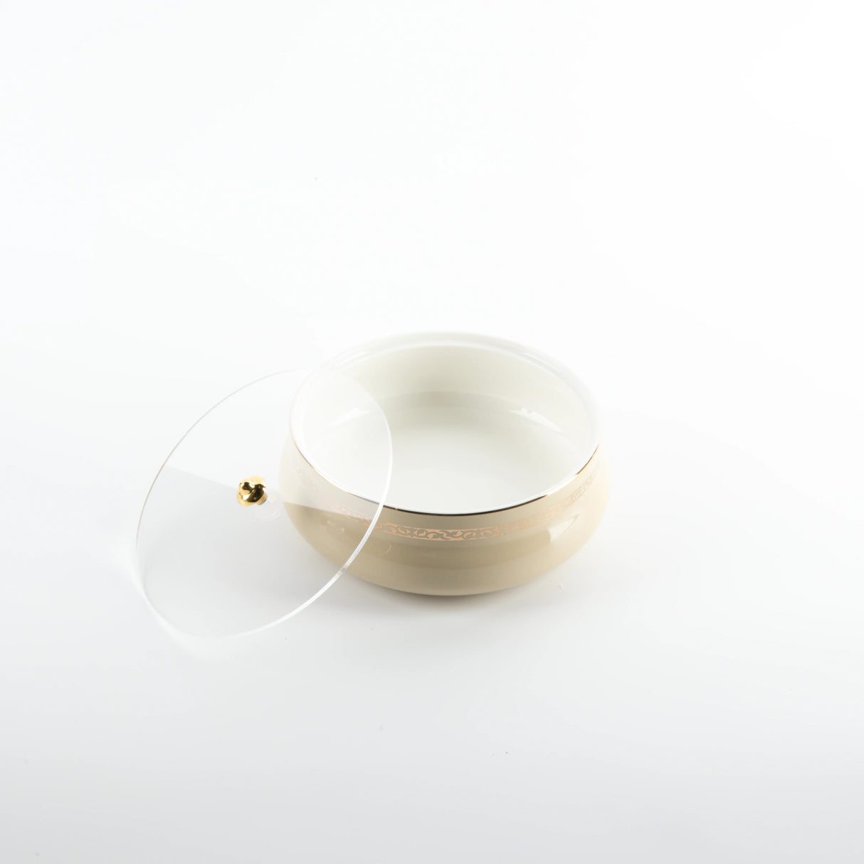 Otantic Naqsh Ceramic Dates Bowl with Lid 17cm*6cm, Ivory/Gold - ET2977 - Al Kabayel Discount CentreOtantic Naqsh Ceramic Dates Bowl with Lid 17cm*6cm, Ivory/Gold - ET2977BowlsOTANTIKAl Kabayel Discount Centre