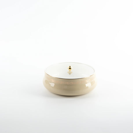 Otantic Naqsh Ceramic Dates Bowl with Lid 17cm*6cm, Ivory/Gold - ET2977 - Al Kabayel Discount CentreOtantic Naqsh Ceramic Dates Bowl with Lid 17cm*6cm, Ivory/Gold - ET2977BowlsOTANTIKAl Kabayel Discount Centre