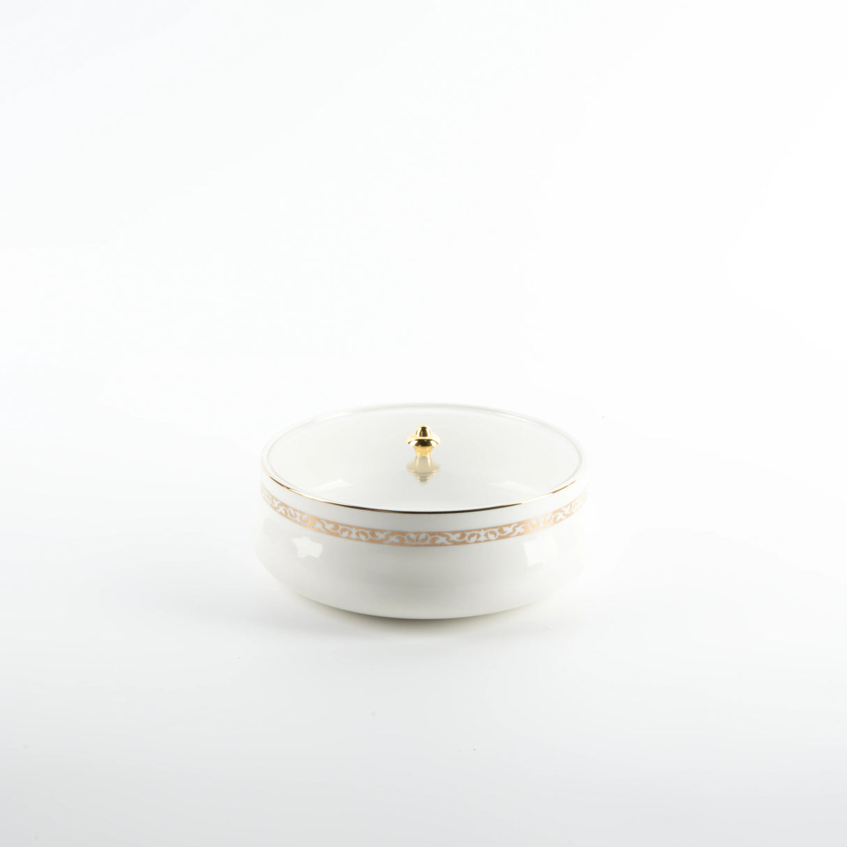 Otantic Naqsh Ceramic Dates Bowl with Lid 17cm*6cm, White/Gold - ET2975 - Al Kabayel Discount CentreOtantic Naqsh Ceramic Dates Bowl with Lid 17cm*6cm, White/Gold - ET2975BowlsOTANTIKAl Kabayel Discount Centre