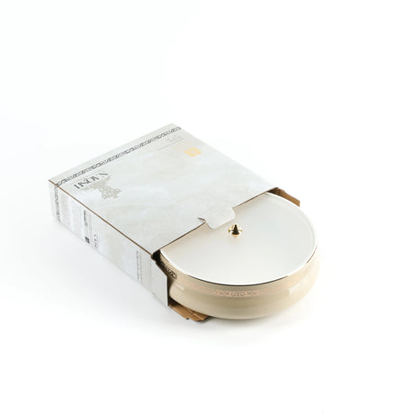 Otantic Naqsh Ceramic Dates Bowl with Lid 23.5cm*6.5cm, Ivory/Gold - ET2972 - Al Kabayel Discount CentreOtantic Naqsh Ceramic Dates Bowl with Lid 23.5cm*6.5cm, Ivory/Gold - ET2972BowlsOTANTIKAl Kabayel Discount Centre