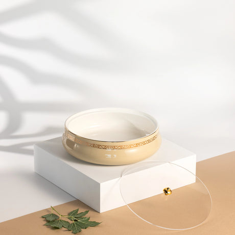 Otantic Naqsh Ceramic Dates Bowl with Lid 23.5cm*6.5cm, Ivory/Gold - ET2972 - Al Kabayel Discount CentreOtantic Naqsh Ceramic Dates Bowl with Lid 23.5cm*6.5cm, Ivory/Gold - ET2972BowlsOTANTIKAl Kabayel Discount Centre