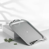Otantic Naqsh Luxury Metal Serving Tray 52.7cm*32cm, Grey/Silver - HJ1409 - Al Kabayel Discount CentreOtantic Naqsh Luxury Metal Serving Tray 52.7cm*32cm, Grey/Silver - HJ1409Serving TraysOTANTIKAl Kabayel Discount Centre