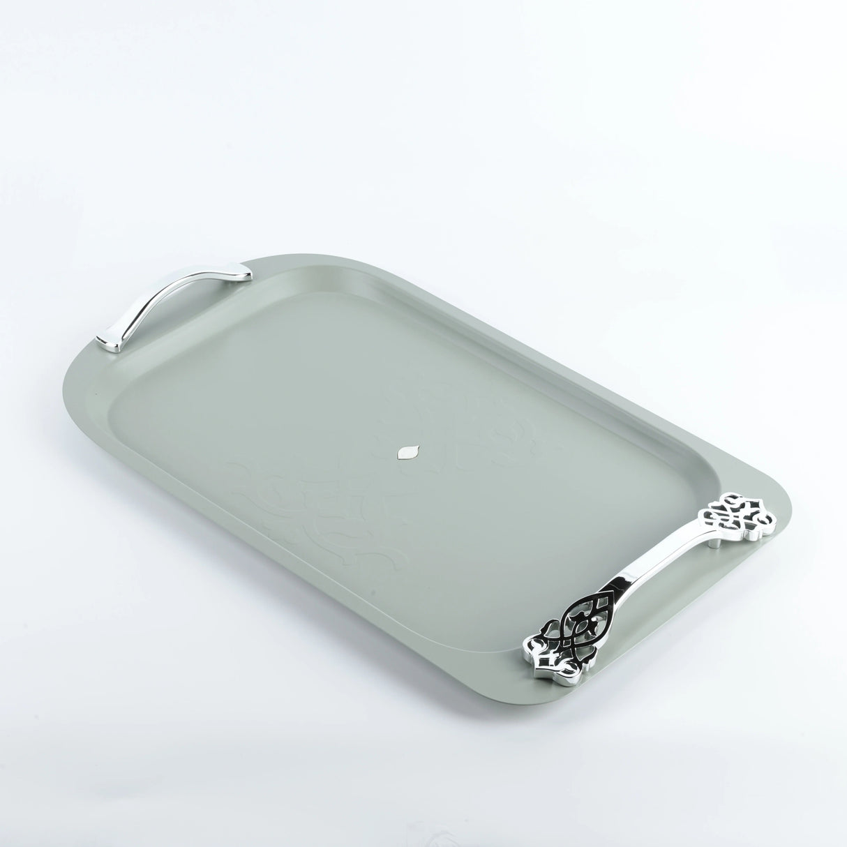 Otantic Naqsh Luxury Metal Serving Tray 52.7cm*32cm, Grey/Silver - HJ1409 - Al Kabayel Discount CentreOtantic Naqsh Luxury Metal Serving Tray 52.7cm*32cm, Grey/Silver - HJ1409Serving TraysOTANTIKAl Kabayel Discount Centre