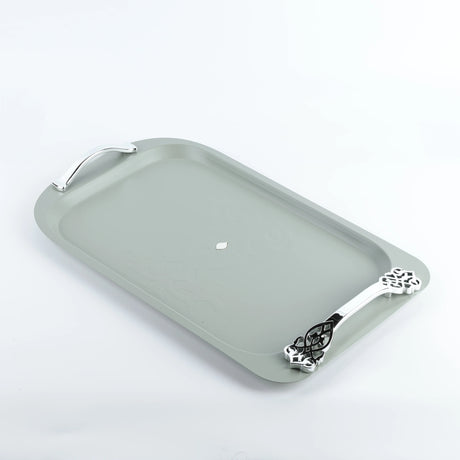 Otantic Naqsh Luxury Metal Serving Tray 52.7cm*32cm, Grey/Silver - HJ1409 - Al Kabayel Discount CentreOtantic Naqsh Luxury Metal Serving Tray 52.7cm*32cm, Grey/Silver - HJ1409Serving TraysOTANTIKAl Kabayel Discount Centre