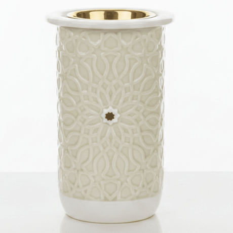 Otantik Asala Premium Porcelain Incense Burner – Cream & Gold 11 × 18 cm | Handcrafted Porcelain | Gold - Finish Brass Insert - Al Kabayel Discount CentreOtantik Asala Premium Porcelain Incense Burner – Cream & Gold 11 × 18 cm | Handcrafted Porcelain | Gold - Finish Brass InsertIncense BurnerOTANTIKAl Kabayel Discount Centre