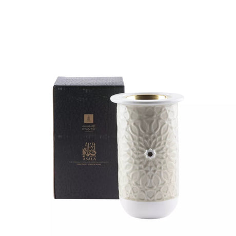 Otantik Asala Premium Porcelain Incense Burner – Cream & Gold Classic Finish – 11×18 cm Home Decor Burner - Al Kabayel Discount CentreOtantik Asala Premium Porcelain Incense Burner – Cream & Gold Classic Finish – 11×18 cm Home Decor BurnerPorcelain Incense BurnerOTANTIKAl Kabayel Discount Centre