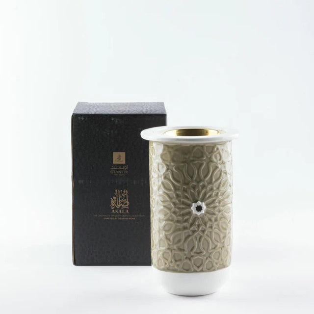 Otantik Asala Premium Porcelain Incense Burner – Green & Gold Luxe Finish – 11×18 cm Decorative Burner - Al Kabayel Discount CentreOtantik Asala Premium Porcelain Incense Burner – Green & Gold Luxe Finish – 11×18 cm Decorative BurnerPorcelain Incense BurnerOTANTIKAl Kabayel Discount Centre