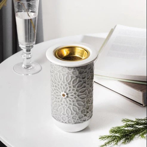 Otantik Asala Premium Porcelain Incense Burner – Grey & Gold Royal Finish – 11×18 cm Elegant Aroma Holder - Al Kabayel Discount CentreOtantik Asala Premium Porcelain Incense Burner – Grey & Gold Royal Finish – 11×18 cm Elegant Aroma HolderPorcelain Incense BurnerOTANTIKAl Kabayel Discount Centre