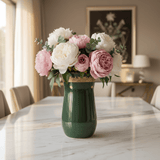 Otantik Atheer Green Ceramic Flower Vase | 25×14 cm | Gold Arabic Calligraphy - Al Kabayel Discount CentreOtantik Atheer Green Ceramic Flower Vase | 25×14 cm | Gold Arabic CalligraphyHome Décor AccentsOTANTIKAl Kabayel Discount Centre