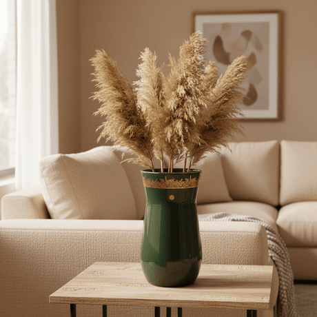 Otantik Atheer | Green Ceramic Flower Vase with Gold Arabic Calligraphy | 20×10 cm - Al Kabayel Discount CentreOtantik Atheer | Green Ceramic Flower Vase with Gold Arabic Calligraphy | 20×10 cmHome Décor AccentsOTANTIKAl Kabayel Discount Centre