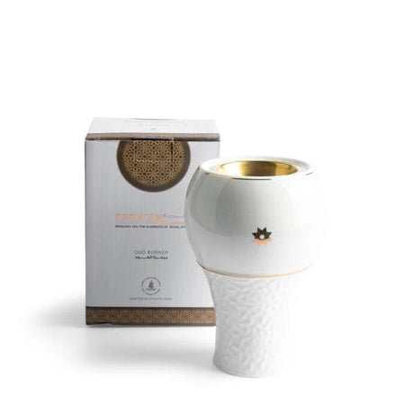 Otantik Crown Porcelain Incense Burner – White & Gold Royal Design – 15 cm Luxury Display Burner - Al Kabayel Discount CentreOtantik Crown Porcelain Incense Burner – White & Gold Royal Design – 15 cm Luxury Display BurnerPorcelain Incense BurnerOTANTIKAl Kabayel Discount Centre
