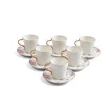 Otantik Khuzama ET3036 Elegant 12 - Piece Turkish Cup & Saucer Set – Red & Gold Floral Porcelain - Al Kabayel Discount CentreOtantik Khuzama ET3036 Elegant 12 - Piece Turkish Cup & Saucer Set – Red & Gold Floral PorcelainTea/Coffee PotsOTANTIKAl Kabayel Discount Centre