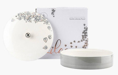 Otantik Lilac Porcelain Dates Bowl with Lid 5.5", White/Grey - Al Kabayel Discount CentreOtantik Lilac Porcelain Dates Bowl with Lid 5.5", White/GreyBowlsOTANTIKAl Kabayel Discount Centre