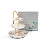 Otantik Marisella ET3027 Premium 3 - Layer Porcelain Stand – Red & Gold Majestic Floral Plates – 27×19×13 cm / 33 cm Height - Al Kabayel Discount CentreOtantik Marisella ET3027 Premium 3 - Layer Porcelain Stand – Red & Gold Majestic Floral Plates – 27×19×13 cm / 33 cm HeightServing TraysOTANTIKAl Kabayel Discount Centre