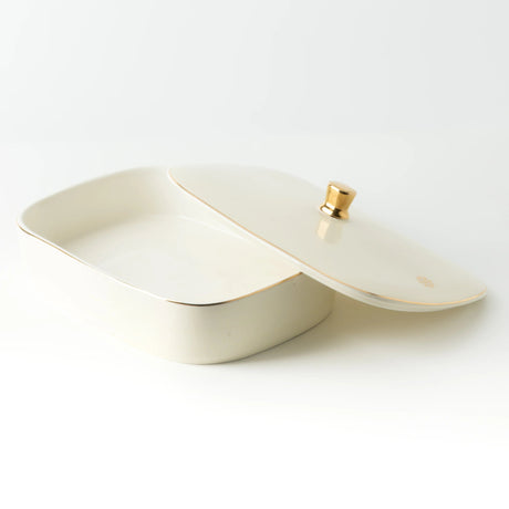 Otantik Mirral Elegant Large Porcelain Serving & Date Bowl – White with Gold Rim (11 Inch) - Al Kabayel Discount CentreOtantik Mirral Elegant Large Porcelain Serving & Date Bowl – White with Gold Rim (11 Inch)BowlsOTANTIKAl Kabayel Discount Centre