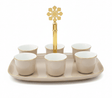 Otantik Mirral Luxury 7 - Piece Arabic Coffee Set with Stand – Beige & Gold Porcelain Cups 50CC - Al Kabayel Discount CentreOtantik Mirral Luxury 7 - Piece Arabic Coffee Set with Stand – Beige & Gold Porcelain Cups 50CCTea SetsOTANTIKAl Kabayel Discount Centre