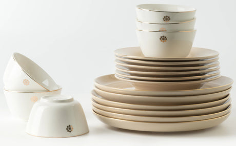 Otantik Mirral Premium 18 - Piece Porcelain Dinnerware Set – Beige with Gold Detailing - Al Kabayel Discount CentreOtantik Mirral Premium 18 - Piece Porcelain Dinnerware Set – Beige with Gold DetailingDinnerware SetsOTANTIKAl Kabayel Discount Centre