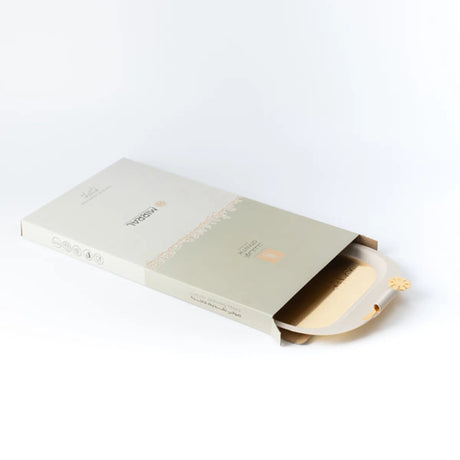 Otantik Mirral Premium Stainless Steel Serving Tray – White with Gold Detailing (53×31 cm) - Al Kabayel Discount CentreOtantik Mirral Premium Stainless Steel Serving Tray – White with Gold Detailing (53×31 cm)Serving TraysOTANTIKAl Kabayel Discount Centre