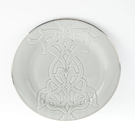Otantik Naqsh 18pcs Porcelain Dinner Set Includes 10.5" Plate 6pcs+ 7.5" Plate 6pcs+4.75" Bowl 6pcs, Grey/Silver - ET2993 - Al Kabayel Discount CentreOtantik Naqsh 18pcs Porcelain Dinner Set Includes 10.5" Plate 6pcs+ 7.5" Plate 6pcs+4.75" Bowl 6pcs, Grey/Silver - ET2993Dinnerware SetsOTANTIKAl Kabayel Discount Centre