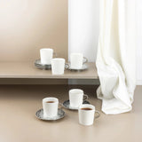 Otantik Nourhan 12 - Piece Porcelain Tea Set - Matte Silver + Glossy Silver 240CC - Al Kabayel Discount CentreOtantik Nourhan 12 - Piece Porcelain Tea Set - Matte Silver + Glossy Silver 240CCTea/Coffee SetsOTANTIKAl Kabayel Discount Centre