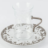 Otantik Nourhan 19 - Piece Arabic Tea And Coffee Set - Matte Silver 150CC - Al Kabayel Discount CentreOtantik Nourhan 19 - Piece Arabic Tea And Coffee Set - Matte Silver 150CCTea/Coffee SetsOTANTIKAl Kabayel Discount Centre